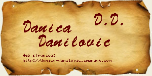 Danica Danilović vizit kartica